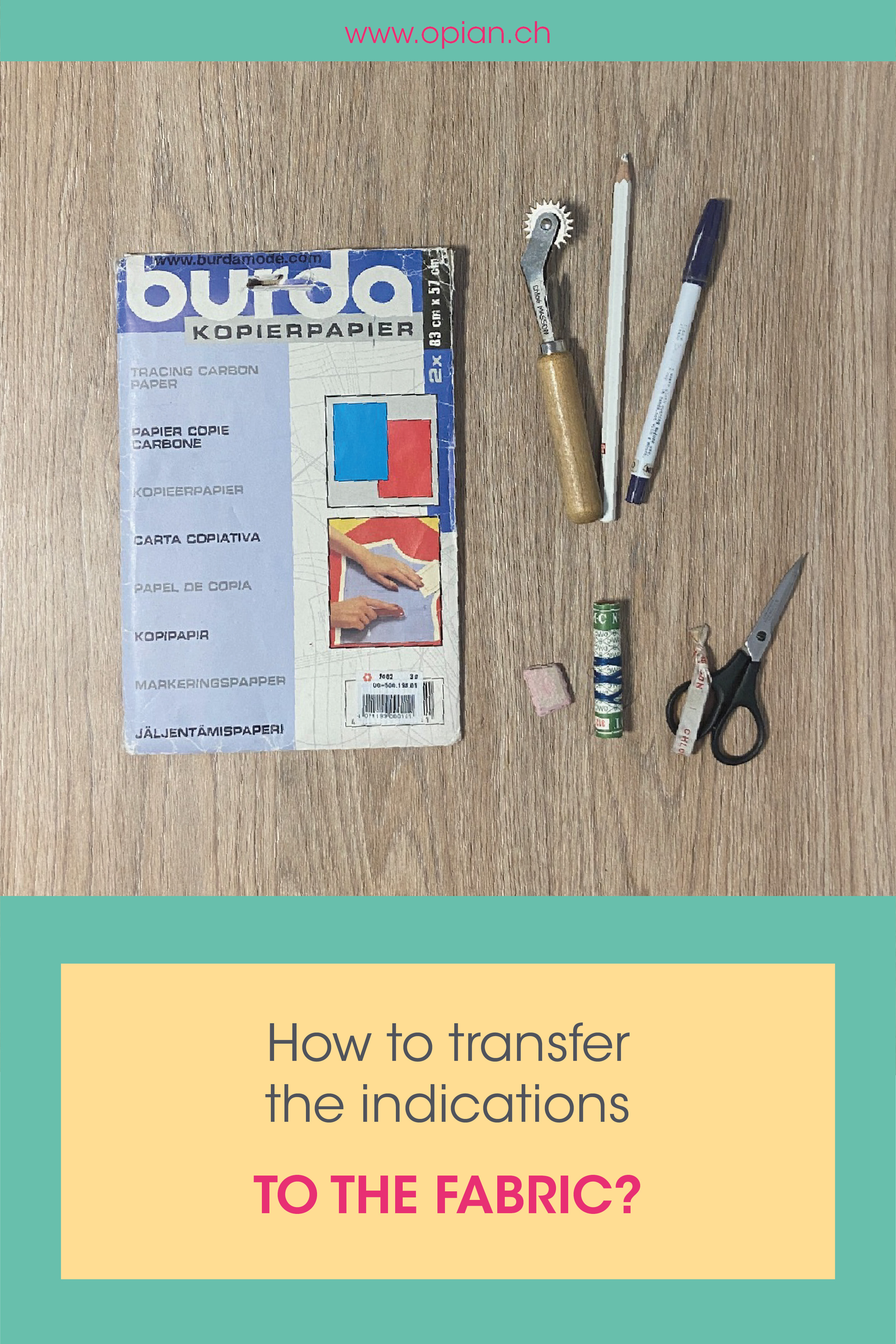 How to transfer indications to the fabric